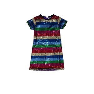 Lola & the Boys Chasing Rainbows Sequin Dress. Purple lining.